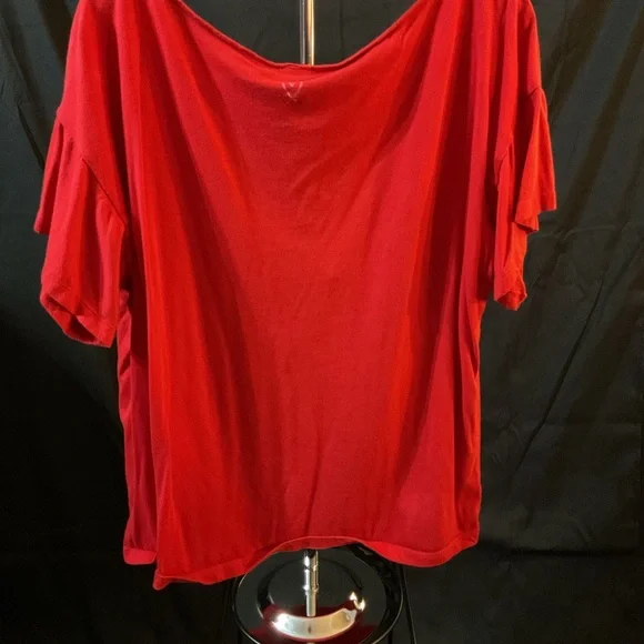 Victoria's Secret Red 'Angel' Short Sleeve Pajama Tee - Picture 3 of 3